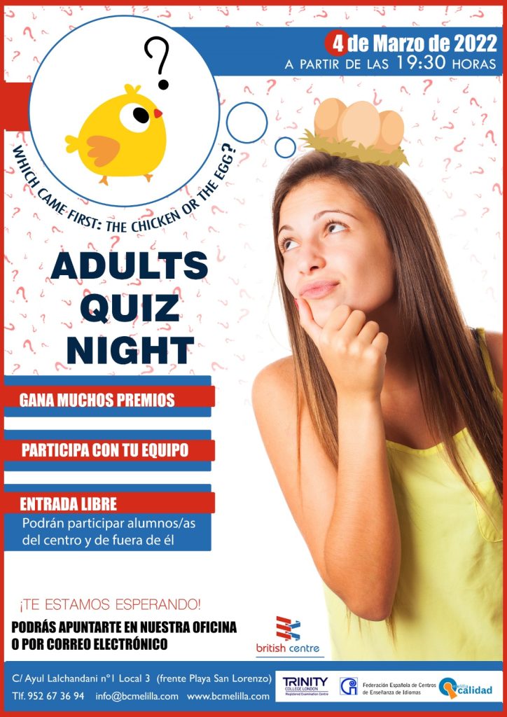 ADULTS QUIZ NIGHT